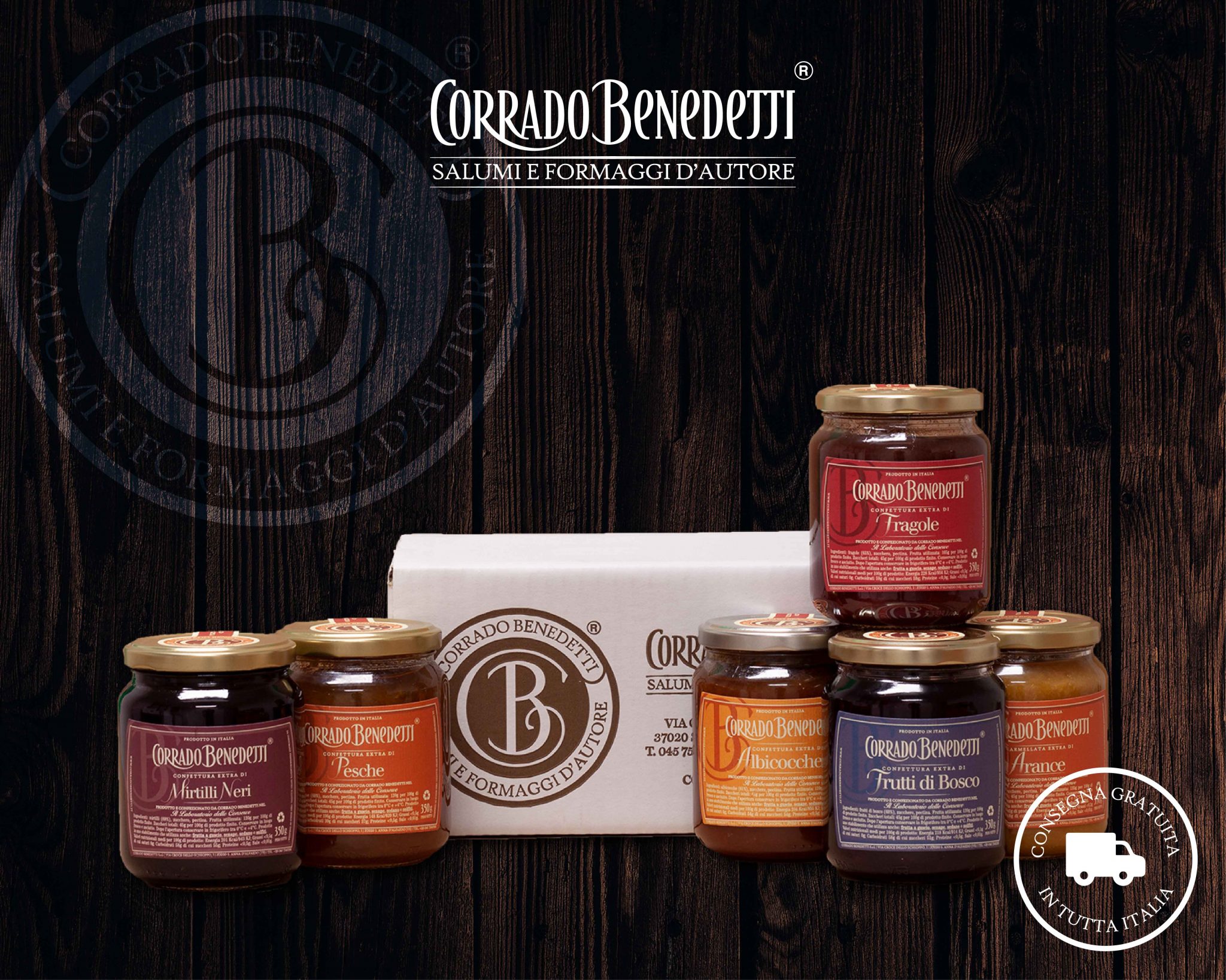 Sladké kvalitní italské džemy, marmelády a medy od značky Corrado Benedetti 